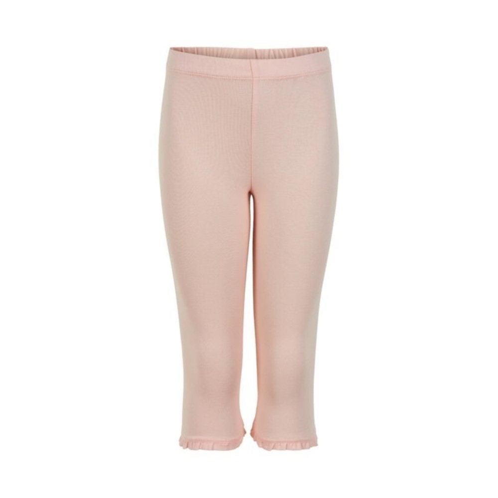 NWT Metoo Pink Capri Leggings with Elastic Waistband and Ruffle Hem